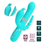 Cammy Vibrador con Bolas Rotadoras y Cadena Anal