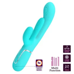 Shania Vibrador con Lengua y Thumping Turquesa