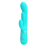 Shania Vibrador con Lengua y Thumping Turquesa