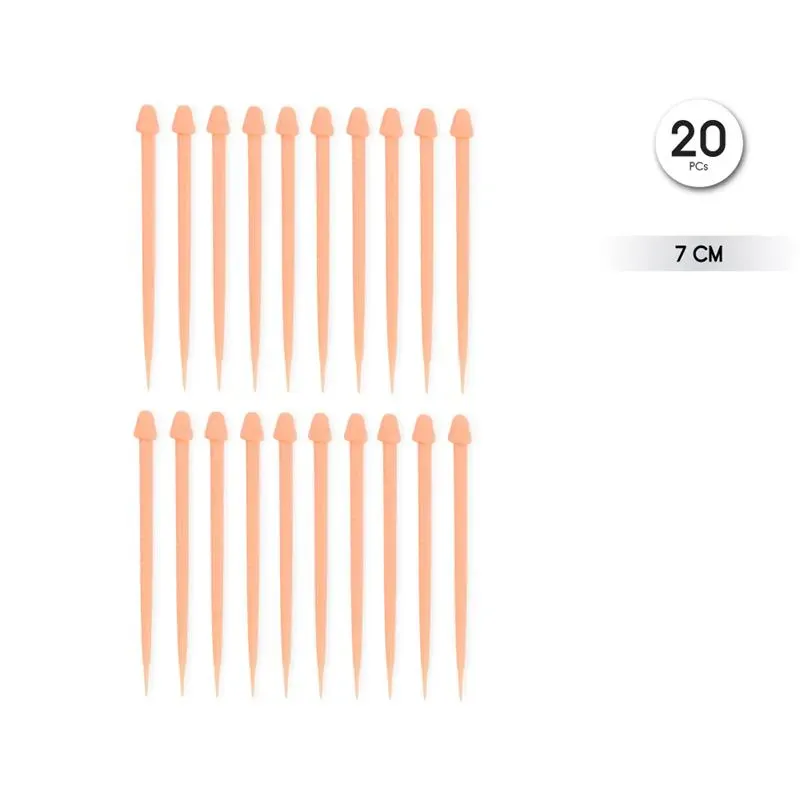 Pinchos Forma de Pene 20 unidades – Complementos/Artículos Divertidos