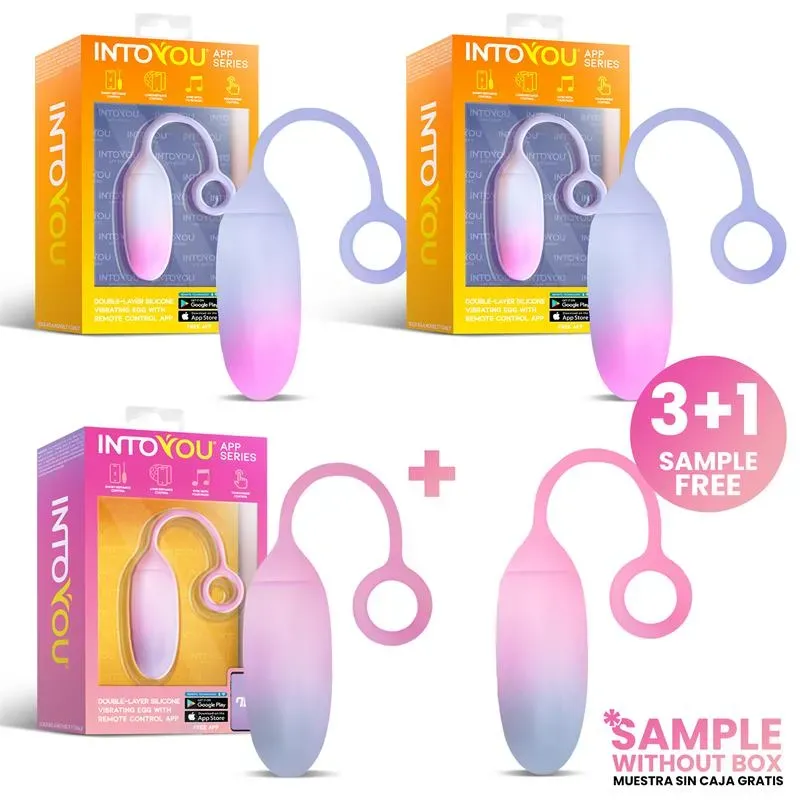 Pack 3+1 Huevo Vibrador Silicona Doble Capa con APP – Packs