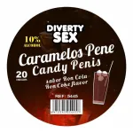 20 Caramelos Forma de Pene Sabor Ron Cola