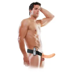 Arnés con Dildo Hueco y Vibración 8