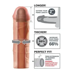 Fantasy X-tensions Mega 5,1 cm Extensión de Pene - Color Natural