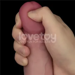 Dildo con Vibración Piel Deslizante Silicona Dual Layer 8