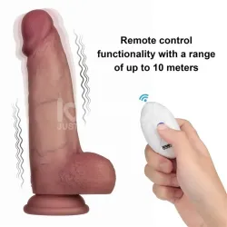 Dildo con Vibración Piel Deslizante Silicona Dual Layer 8
