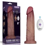 Dildo con Vibración Piel Deslizante Silicona Dual Layer 9