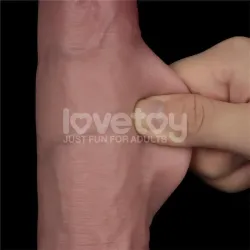 Dildo con Vibración Piel Deslizante Silicona Dual Layer 9