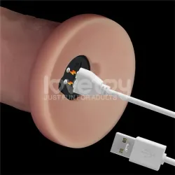 Dildo con Vibración Piel Deslizante Silicona Dual Layer 9