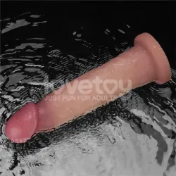 Dildo con Vibración Piel Deslizante Silicona Dual Layer 9