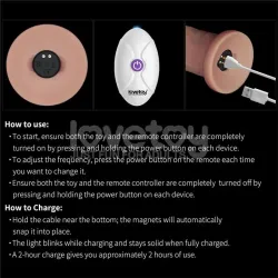 Dildo con Vibración Piel Deslizante Silicona Dual Layer 9