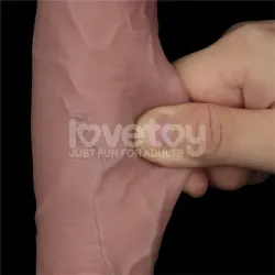 Dildo con Vibración Piel Deslizante Silicona Dual Layer 10