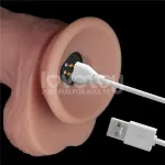 Dildo con Vibración Piel Deslizante Silicona Dual Layer 10