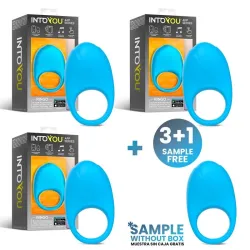 Pack 3 + Muestra Ringo Anillo Vibrador con APP Azul
