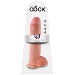 King Cock Pene con Testículos de 11 - Color Natural