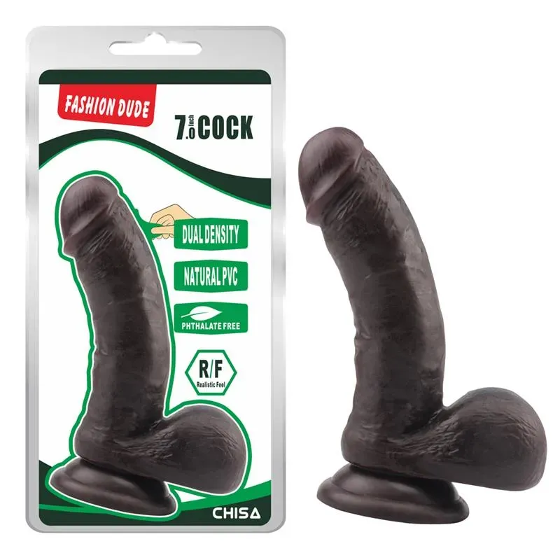 Dildo Dual Density Fashion Dude 17.5 x 4 cm Marron – Dildos