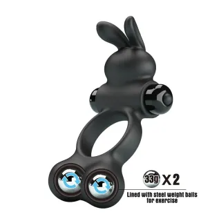 Yusuf Anillo para el Pene con Bolas de Metal 2x33gr