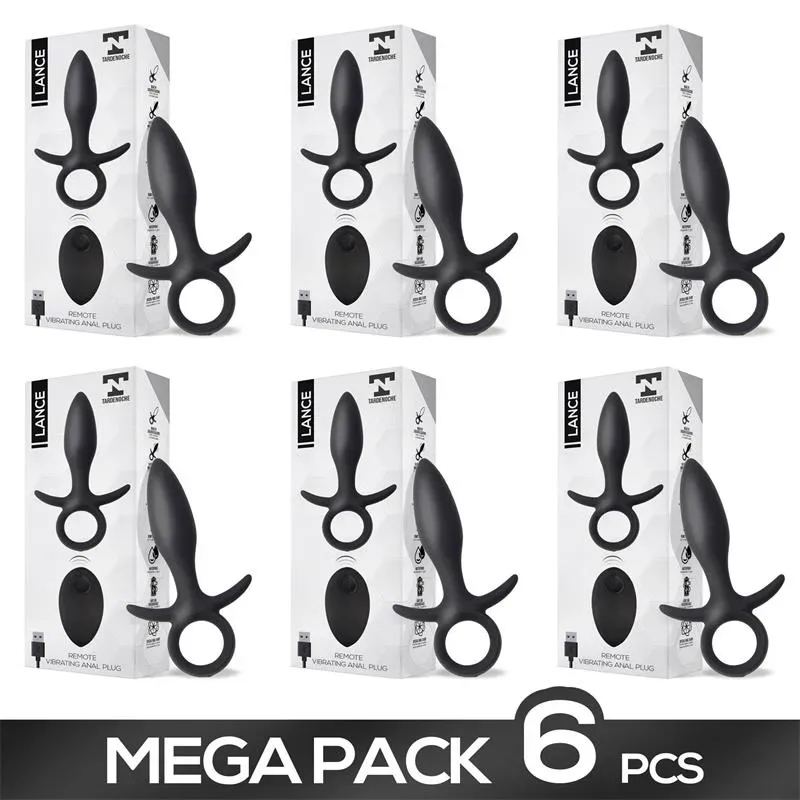 Pack 6 Lance Remote Vibrating Anal Plug USB – Plugs