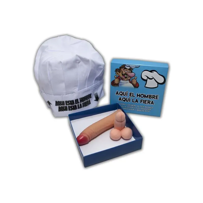 Set Gorro de Cocinero, Broche y Estimulador – Complementos/Artículos Divertidos