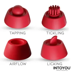 Beeny Estimulador con 4 Cabezales, Succión, Tapping, Tickling y Licking