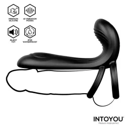 Synkox Girth Gainer con Doble Anillo para el Pene con Vibración