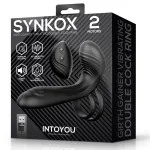 Synkox Girth Gainer con Doble Anillo para el Pene con Vibración
