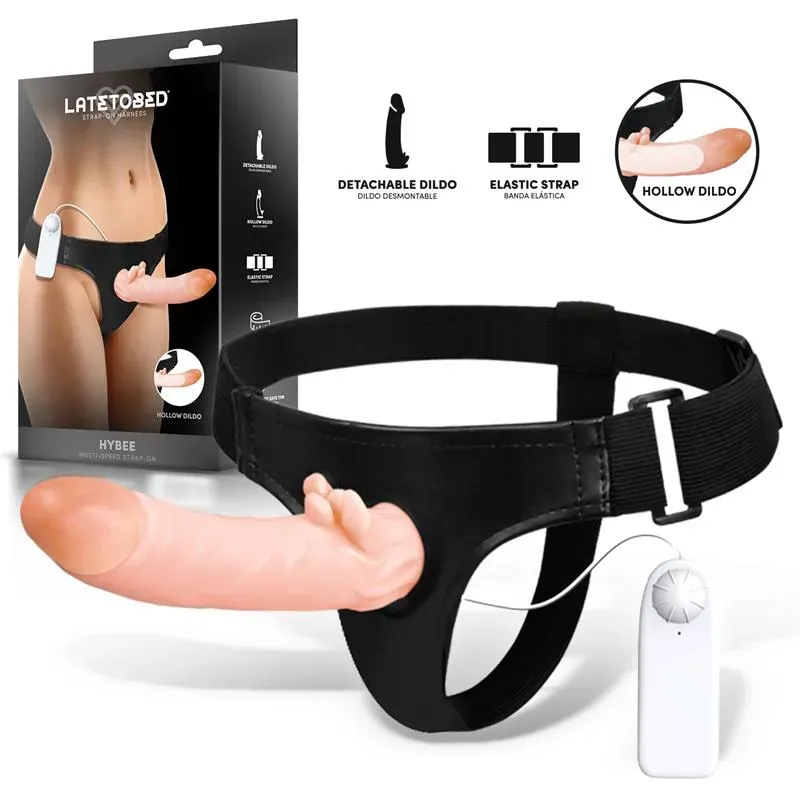 Hybee Dildo con Dildo Realista Hueco y Vibración con Control Remoto – Arneses