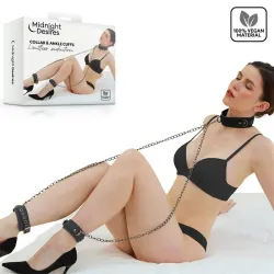 Collar con Esposas para Tobillos con Cadena