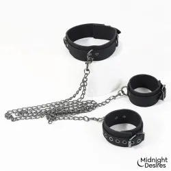 Collar con Esposas para Tobillos con Cadena