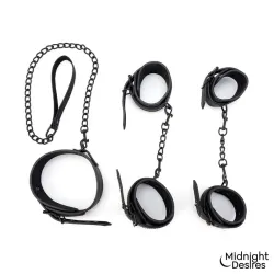 Set de Restricciones con Esposas y Collar con Correa