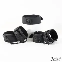Set de Restricciones con Esposas y Collar con Correa