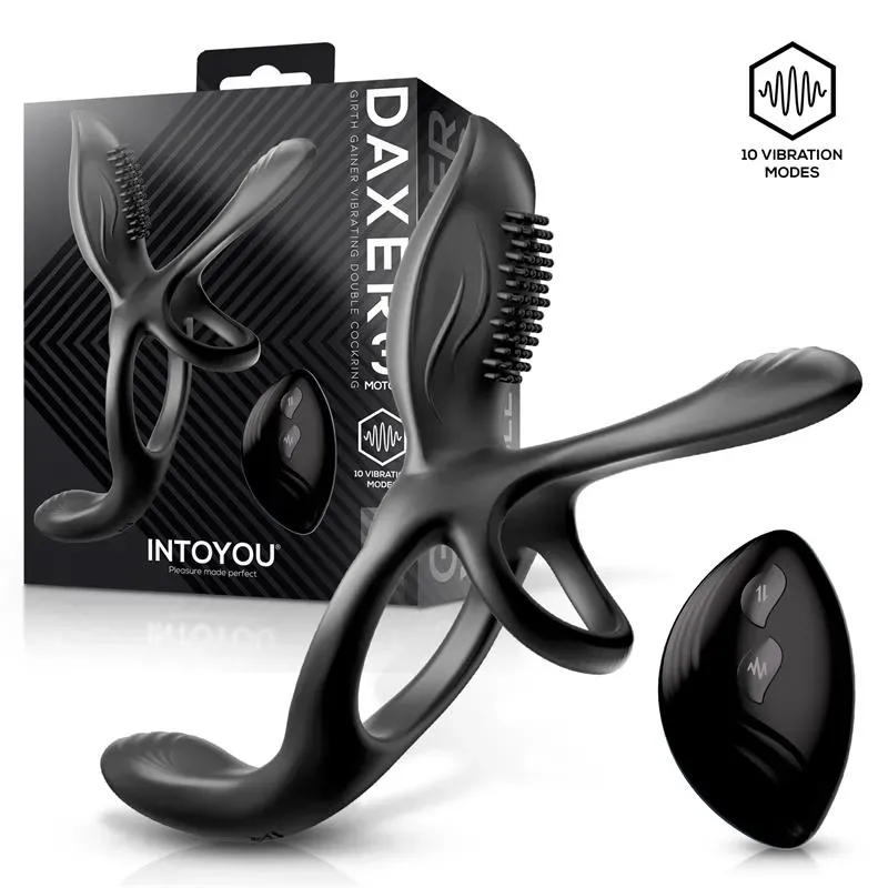 Daxer Doble Anillo para el Pene con Estimulador de Clítoris – Anal