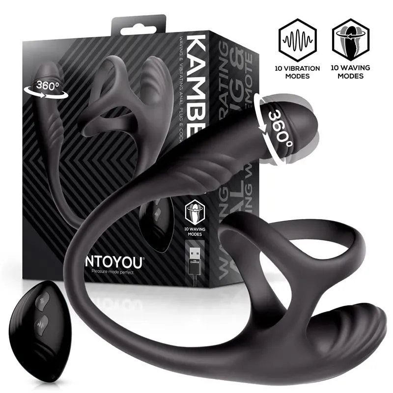 Kamber Plug Anal Vibración y Waving 360º y Estimulador Testículos – Anal