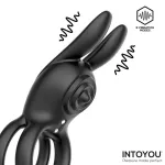 Konny Anillo Vibrador Doble con Conejito y Control Remoto