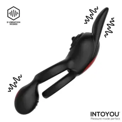 Konny Anillo Vibrador Doble con Conejito y Control Remoto