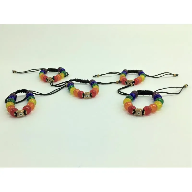 Pulsera Bandera LGBT+ y Ojo Turco – línea LGBT+