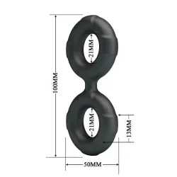 Radwan Anillo para el Pene Doble Silicona Mod 19