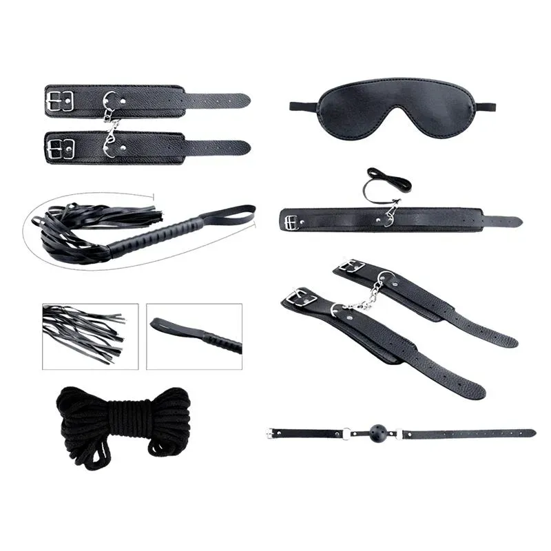 Secret Desires Black Kit de 8 Piezas BDSM – Kits/Sets