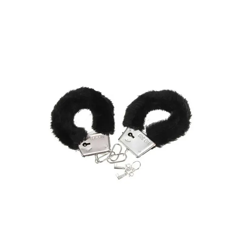 Esposas para Muñecas Forradas de Peluche Negro – BDSM/Ataduras