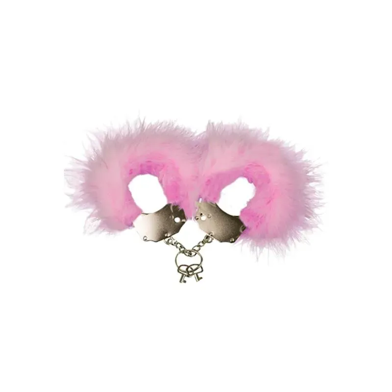 Esposas Metal con Plumas Rosa – Esposas y Antifaces