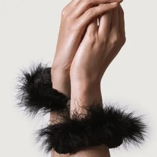 Esposas Metal y Plumas Negro