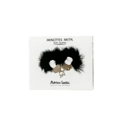 Esposas Metal y Plumas Negro