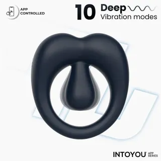 Kenny Anillo Vibrador con Estimulador de Clítoris y APP Azul Oscuro