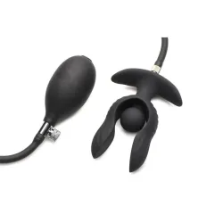 Dark Pearl Plug Anal con Inflado y Vibración con Control Remoto