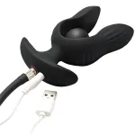 Dark Pearl Plug Anal con Inflado y Vibración con Control Remoto