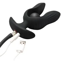 Dark Pearl Plug Anal con Inflado y Vibración con Control Remoto