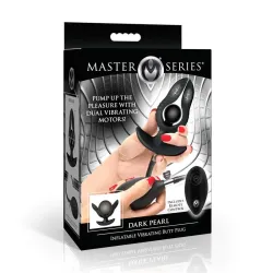 Dark Pearl Plug Anal con Inflado y Vibración con Control Remoto