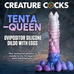 Tenta-Queen Dildo Ovipositor con 6 Huevos