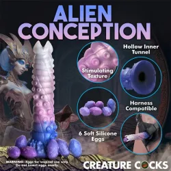 Tenta-Queen Dildo Ovipositor con 6 Huevos
