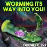 Squirmer Dildo con Thrusting y Vibración Control Remoto Silicona